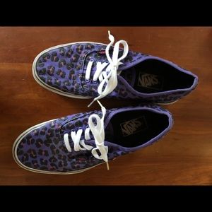 Vans sparkle Purple Leopard Shoes